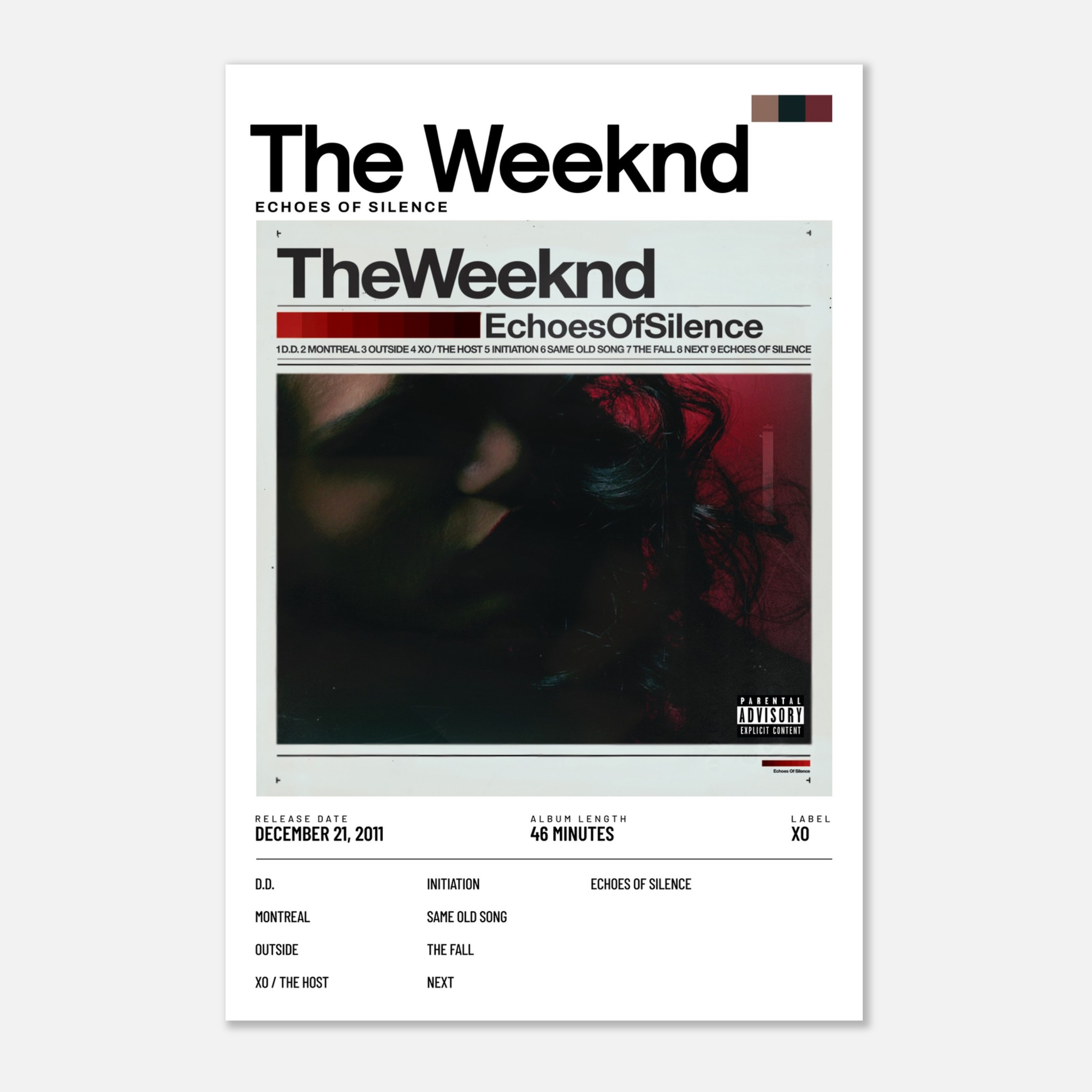 The Weeknd Echoes of Silence Album Music Poster – thepostercorner