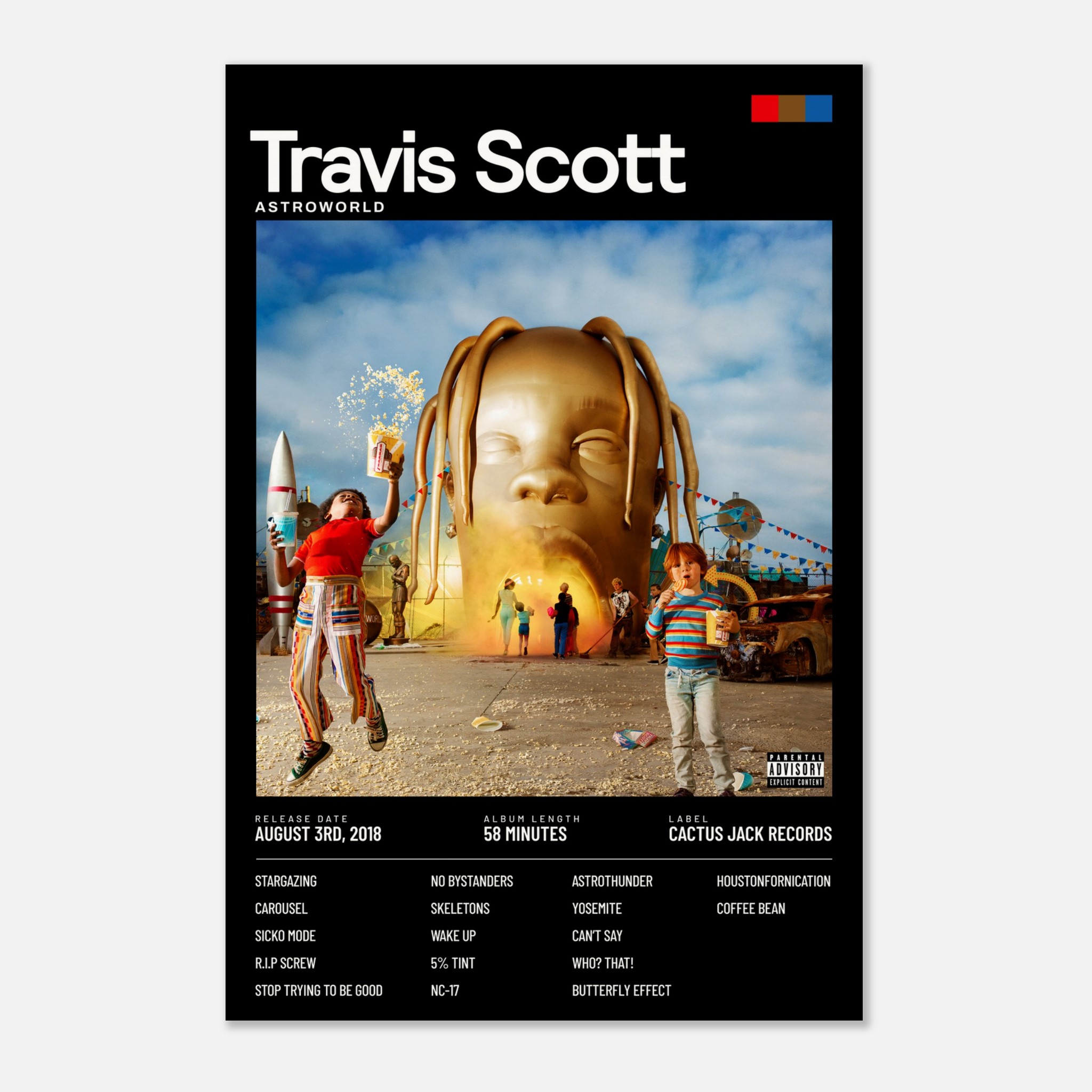 ASTROWORLD Black Poster  Travis scott astroworld, Astroworld houston, Kid  cudi